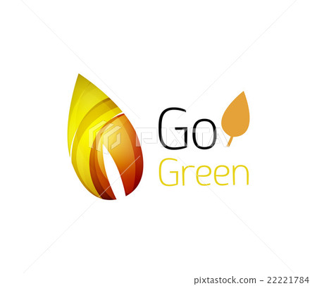 Abstract geometric leaf icon Abstract geometric leaf icon 22221784