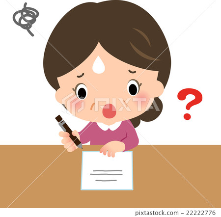一名需要在文件前面拿筆的中年婦女 一名需要在文件前面拿筆的中年婦女 22222776