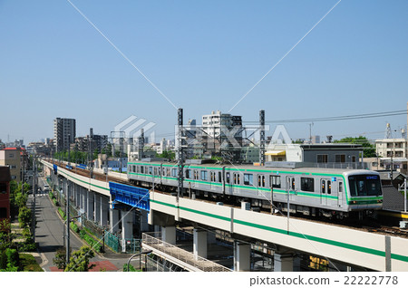 05 series train running on the ground section of Tokyo Metro Chiyoda Line 05 series train running on the ground section of Tokyo Metro Chiyoda Line 22222778