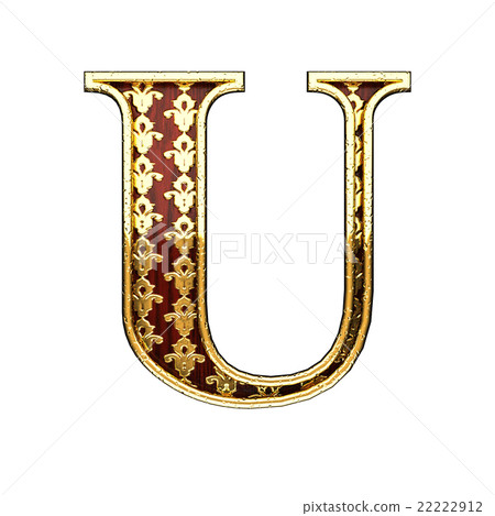 u golden letter 3d illustration 22222912