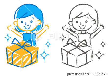 Welcome gifts, hand-drawn wind fashionable girl (color ver + 1 Cver) Welcome gifts, hand-drawn wind fashionable girl (color ver + 1 Cver) 22223478