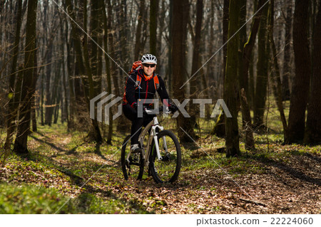 Man cyclist riding the bicycle 22224060