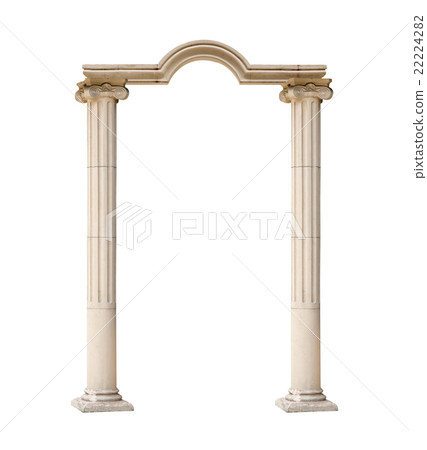 classical architectural arch isolated on white 22224282