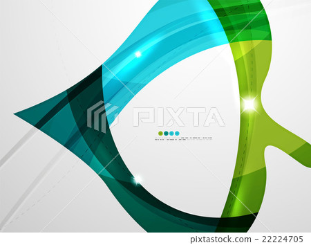 Leaf shape wave abstract background - Stock Illustration [22224705] - PIXTA
