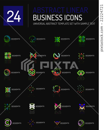 Abstract thin line business icons - Stock Illustration [22224721] - PIXTA