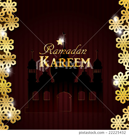 Silhouette of mosque greeting Silhouette of mosque greeting 22225432