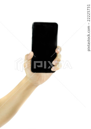 Holding smart phone Holding smart phone 22225731