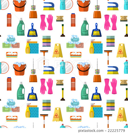 Cleaning seamless pattern  22225779