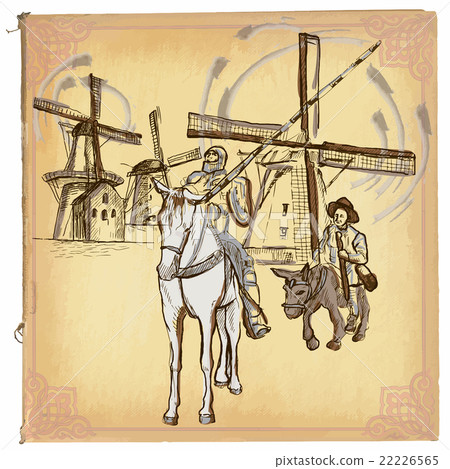 Don Quijote (Quixote) - An hand drawn vector  22226565