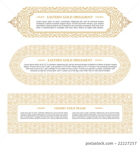 Eastern gold arabic vector lines design templates 22227257