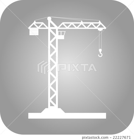Building Tower crane icon - vector. 22227671