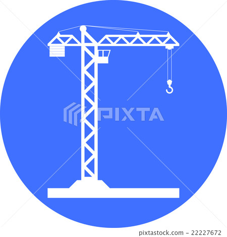 Building Tower crane icon - vector. 22227672