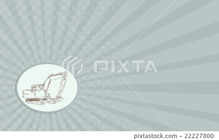 Business card Mechanical Digger Excavator Etching 22227800