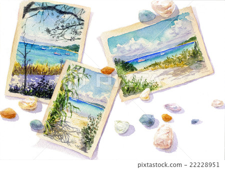 Beach greeting card 22228951