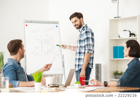 Talented young team is working with joy Talented young team is working with joy 22229216