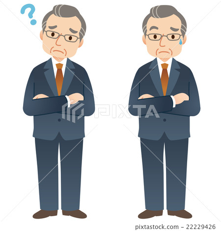 Middle-aged man business expression pose 22229426