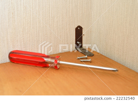 For earthquake resistance, to prevent furniture falls, use L-shaped metal fittings on the wall, fix the upper part of the tance with wood screws. For earthquake resistance, to prevent furniture falls, use L-shaped metal fittings on the wall, fix the upper part of the tance with wood screws. 22232540