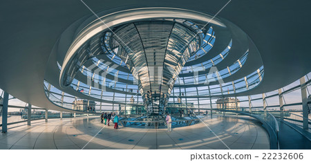 Panoramic View of Reichstag dome in Berlin,Germany 22232606