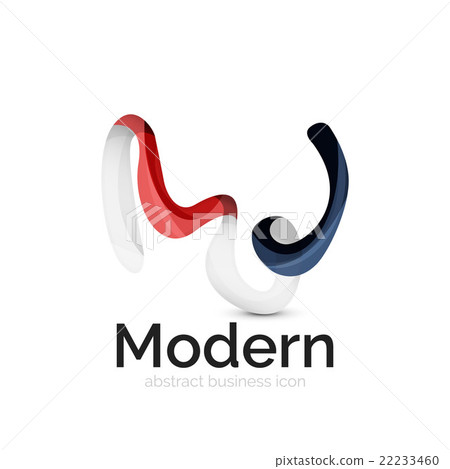 Wave ribbon logo, vector abstract shape Wave ribbon logo, vector abstract shape 22233460