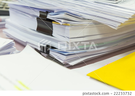 Stack of business papers 22233732