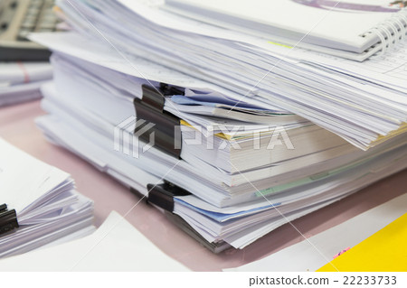 Stack of business papers 22233733