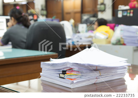 Stack of business papers 22233735