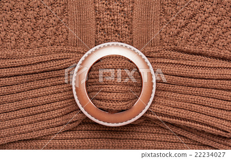 big round fastener button on brown knitted woo big round fastener button on brown knitted woo 22234027