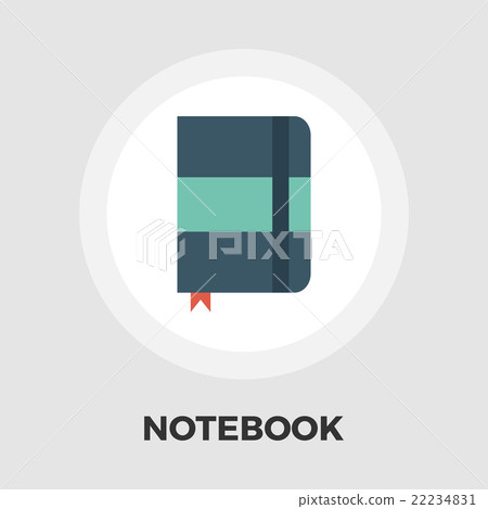 Paper notebook icon flat Paper notebook icon flat 22234831