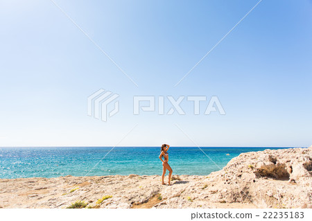 Beautiful woman in summer vacation, gorgeous model Beautiful woman in summer vacation, gorgeous model 22235183