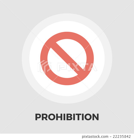 Prohibition icon flat 22235842