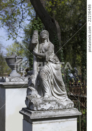 Angel and cross monument 22236486