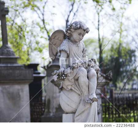 Angel and cross monument 22236488
