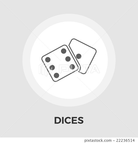 Dices vector flat icon 22236514