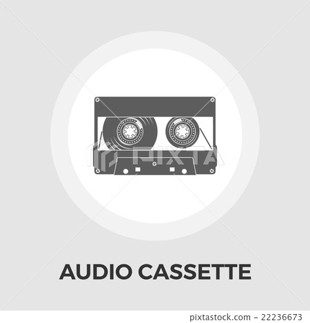 Audiocassette single icon. 22236673