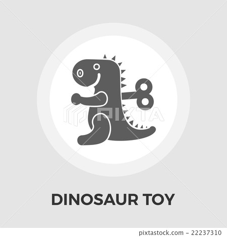 Dinosaur toy flat icon 22237310