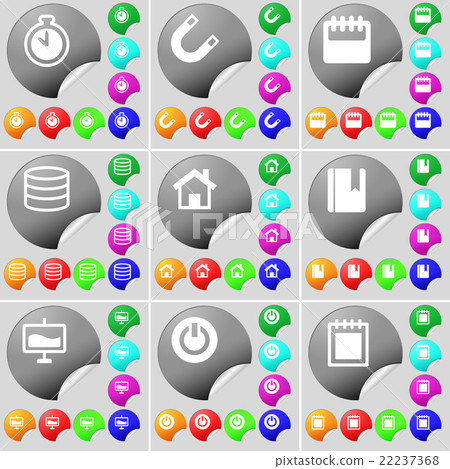 Stopwatch, Magnet, Calendar, Database, House, Note Stopwatch, Magnet, Calendar, Database, House, Note 22237368