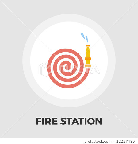 Fire Station flat icon 22237489