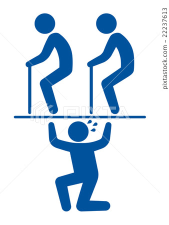 People who support two elderly people 22237613