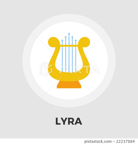 Lyra flat icon 22237884