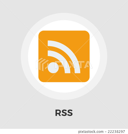 Rss flat icon. - Stock Illustration [22238297] - PIXTA