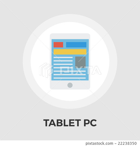 Tablet PC vector flat icon Tablet PC vector flat icon 22238350