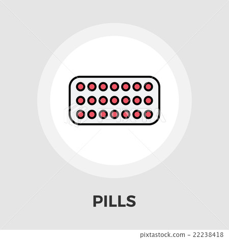 Contraceptive pills vector flat icon Contraceptive pills vector flat icon 22238418