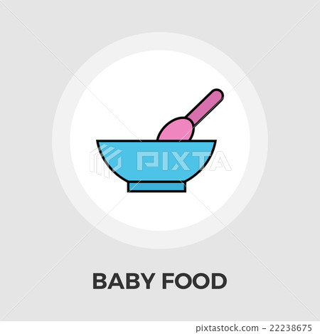 Baby Food Flat Icon - Stock Illustration [22238675] - PIXTA