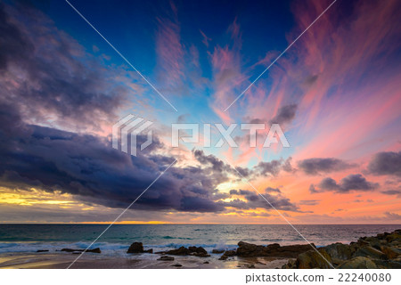 Dramatic clouds and sunset Dramatic clouds and sunset 22240080