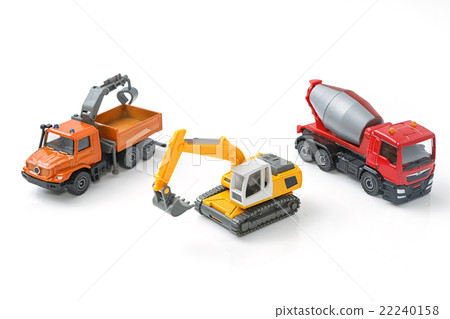Toy car,Building truck on white background 22240158