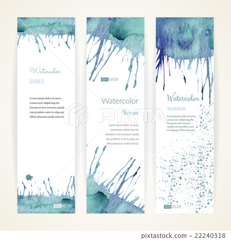 Set of watercolor banners Set of watercolor banners 22240318