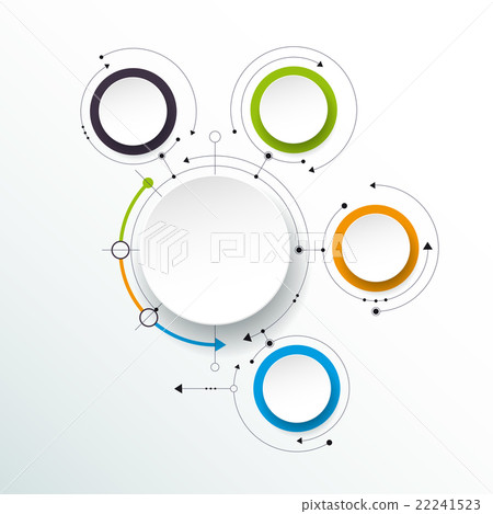 Abstract molecules with 3D paper label 22241523