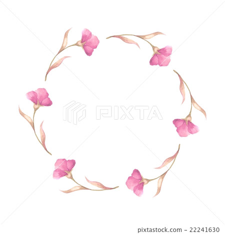 Watercolor background with flowers. Floral wreath  22241630