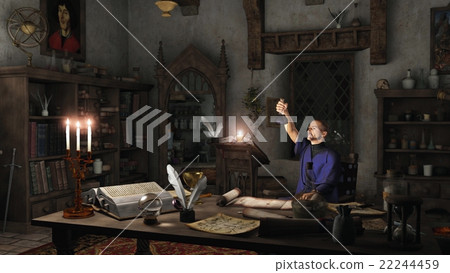 Alchemist in his Study Alchemist in his Study 22244459
