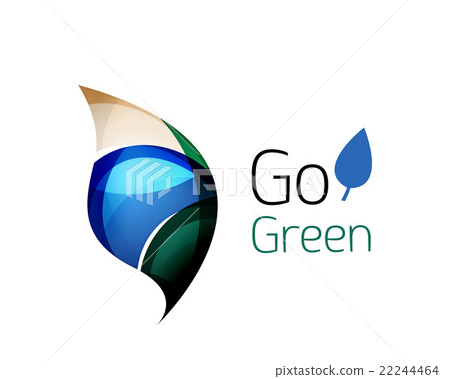 Abstract geometric leaf icon Abstract geometric leaf icon 22244464